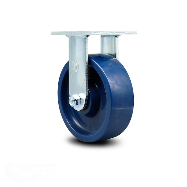 6 Inch Solid Polyurethane Wheel Rigid Caster with Ball Bearing